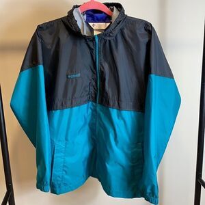 Columbia black and blue windbreaker jacket size youth 18/20